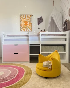 Sedia per Bambini Corona VEGA Velluto Giallo