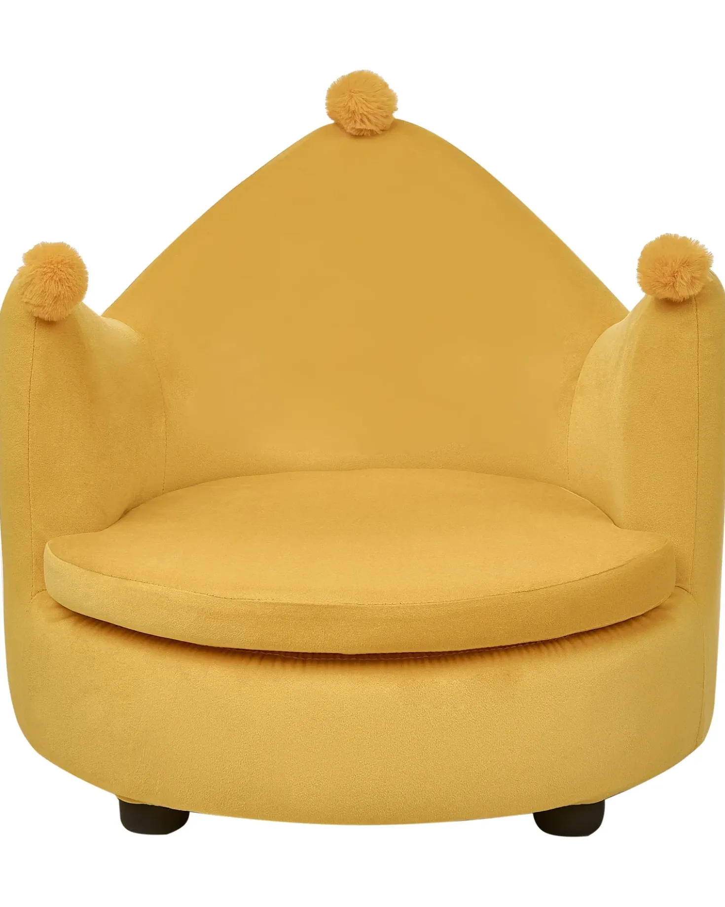 Sedia per Bambini Corona VEGA Velluto Giallo