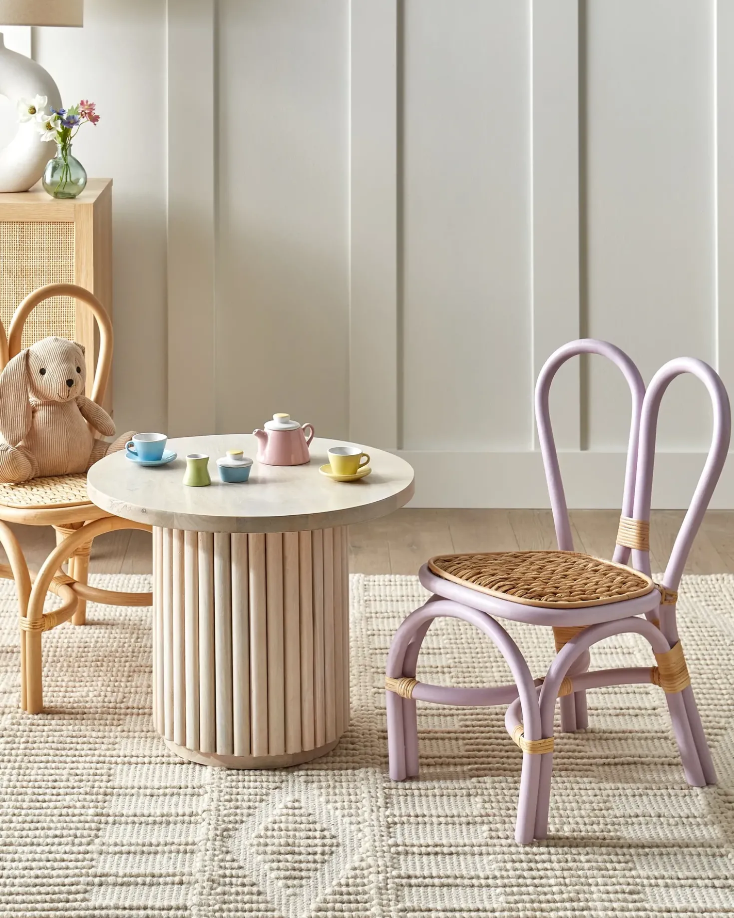 Sedia per Bambini DESIMI Rattan Viola