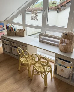 Sedia per Bambini MIRTIA Rattan Giallo