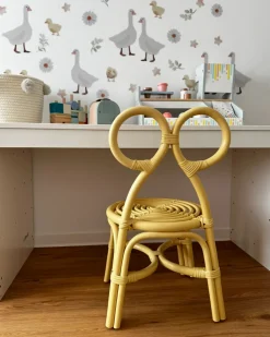 Sedia per Bambini MIRTIA Rattan Giallo