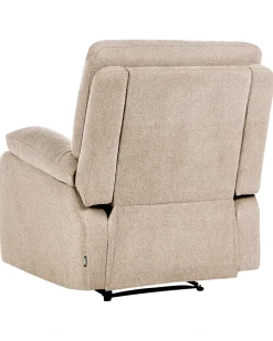Sedia reclinabile BERGEN Poggiapiedi a scomparsa Tessuto Beige