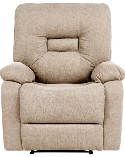Sedia reclinabile BERGEN Poggiapiedi a scomparsa Tessuto Beige