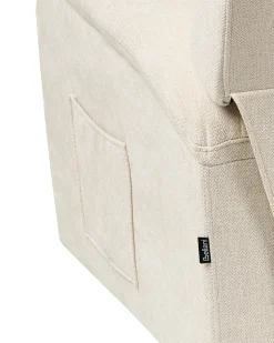 Sedia reclinabile elettrica RISE Poggiapiedi a scomparsa Tessuto Beige chiaro