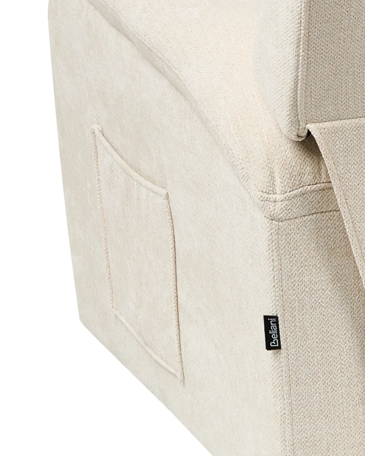 Sedia reclinabile elettrica RISE Poggiapiedi a scomparsa Tessuto Beige chiaro