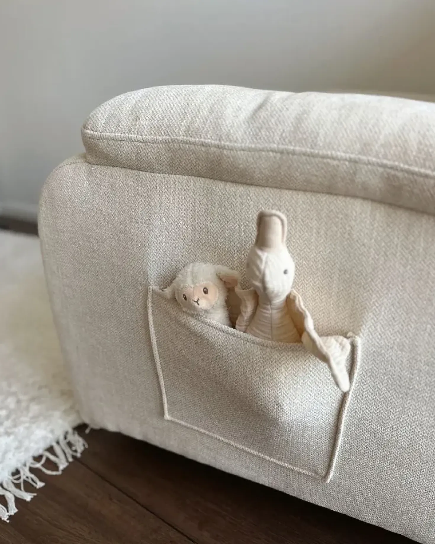 Sedia reclinabile elettrica RISE Poggiapiedi a scomparsa Tessuto Beige chiaro