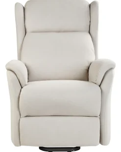 Sedia reclinabile elettrica ELEGY Poggiapiedi a scomparsa Velluto Beige chiaro