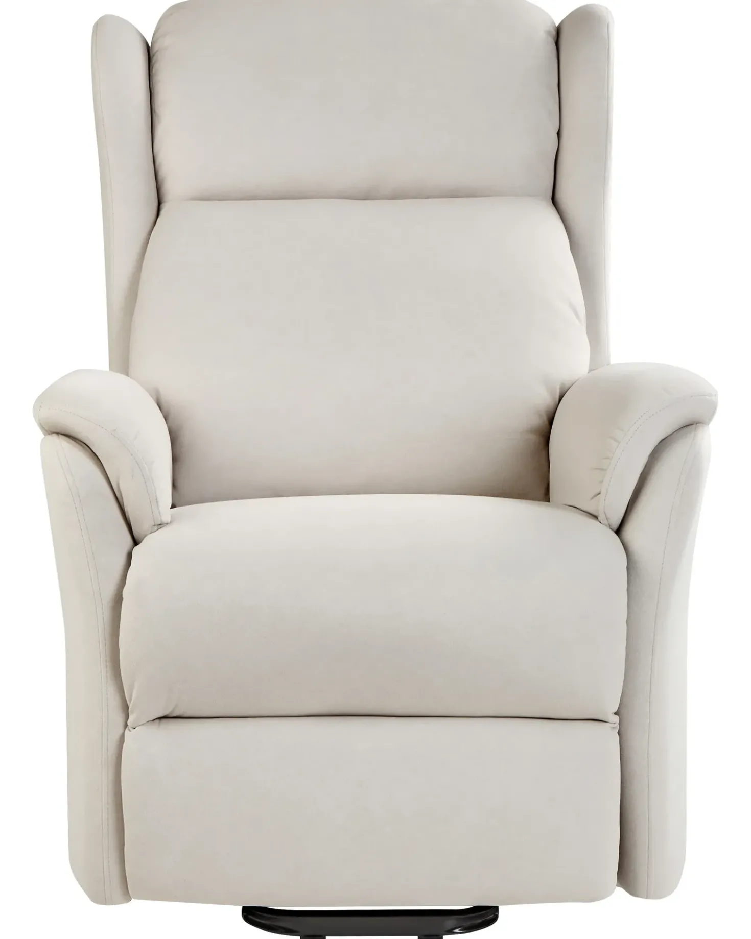 Sedia reclinabile elettrica ELEGY Poggiapiedi a scomparsa Velluto Beige chiaro