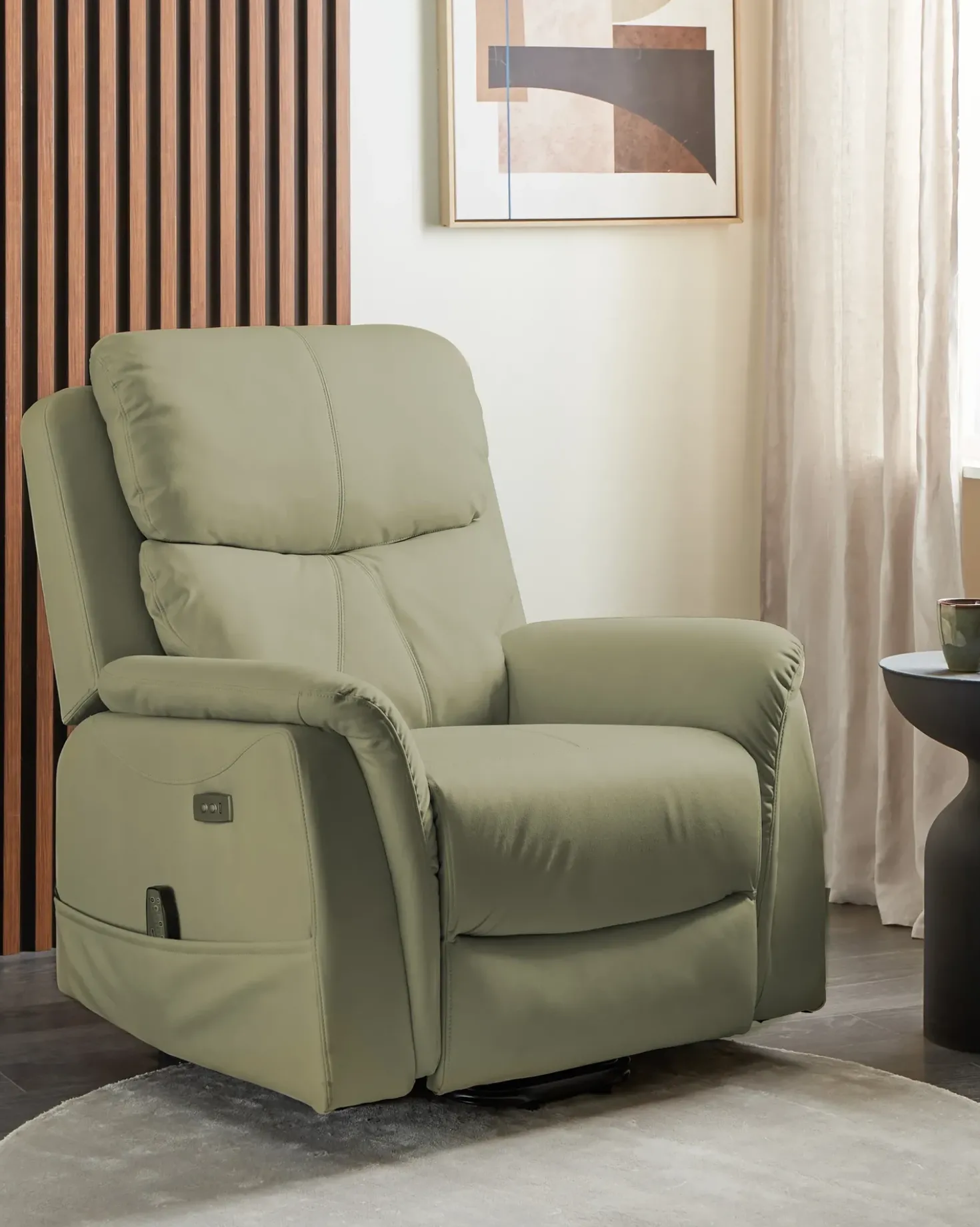 Sedia reclinabile elettrica GLORIE funzione massaggio Tessuto Verde