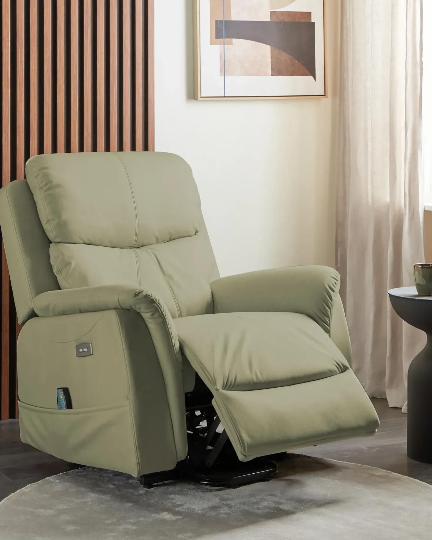 Sedia reclinabile elettrica GLORIE funzione massaggio Tessuto Verde