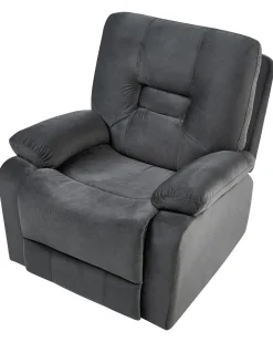 Sedia reclinabile elettrica BERGEN Velluto Grigio scuro