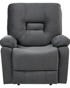 Sedia reclinabile elettrica BERGEN Velluto Grigio scuro
