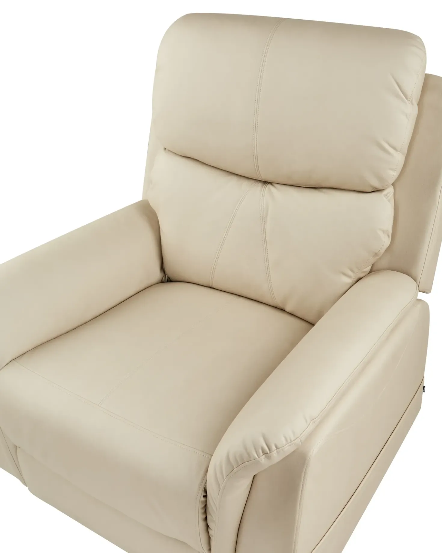 Sedia reclinabile elettrica GLORIE funzione massaggio Tessuto Beige chiaro