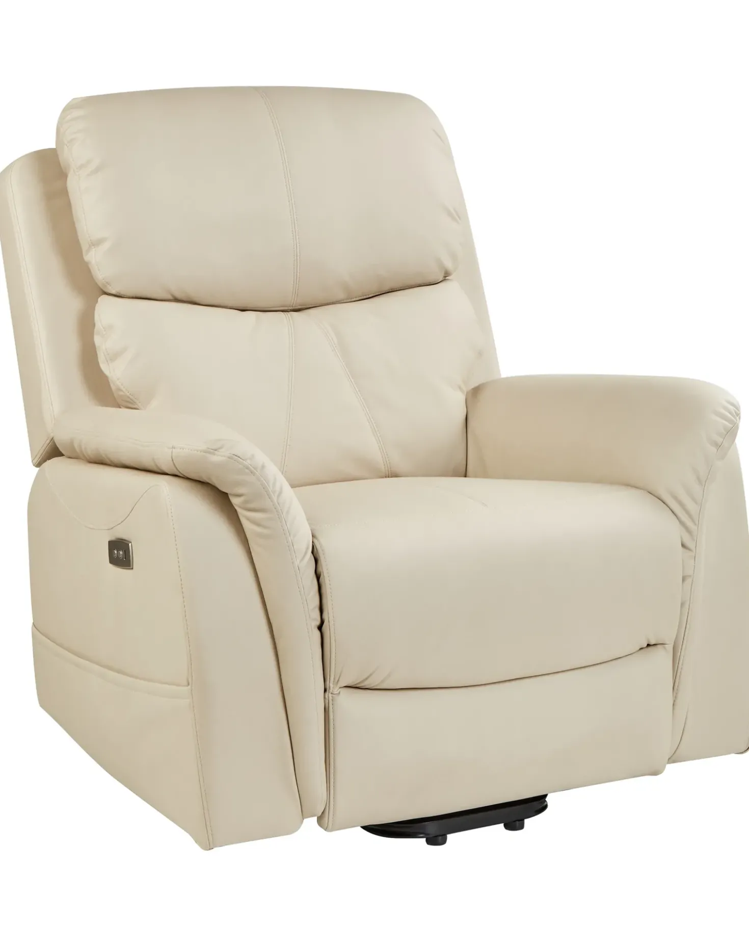 Sedia reclinabile elettrica GLORIE funzione massaggio Tessuto Beige chiaro