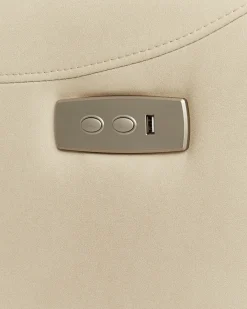 Sedia reclinabile elettrica GLORIE funzione massaggio Tessuto Beige chiaro
