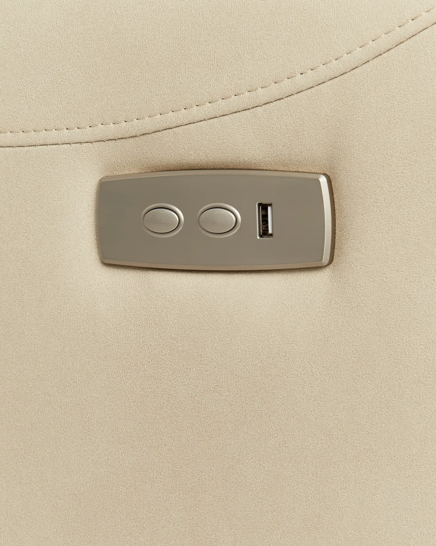 Sedia reclinabile elettrica GLORIE funzione massaggio Tessuto Beige chiaro