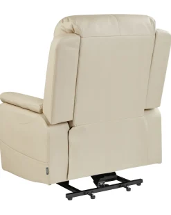 Sedia reclinabile elettrica GLORIE funzione massaggio Tessuto Beige chiaro