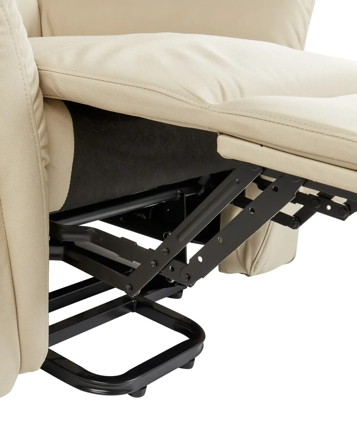 Sedia reclinabile elettrica GLORIE funzione massaggio Tessuto Beige chiaro