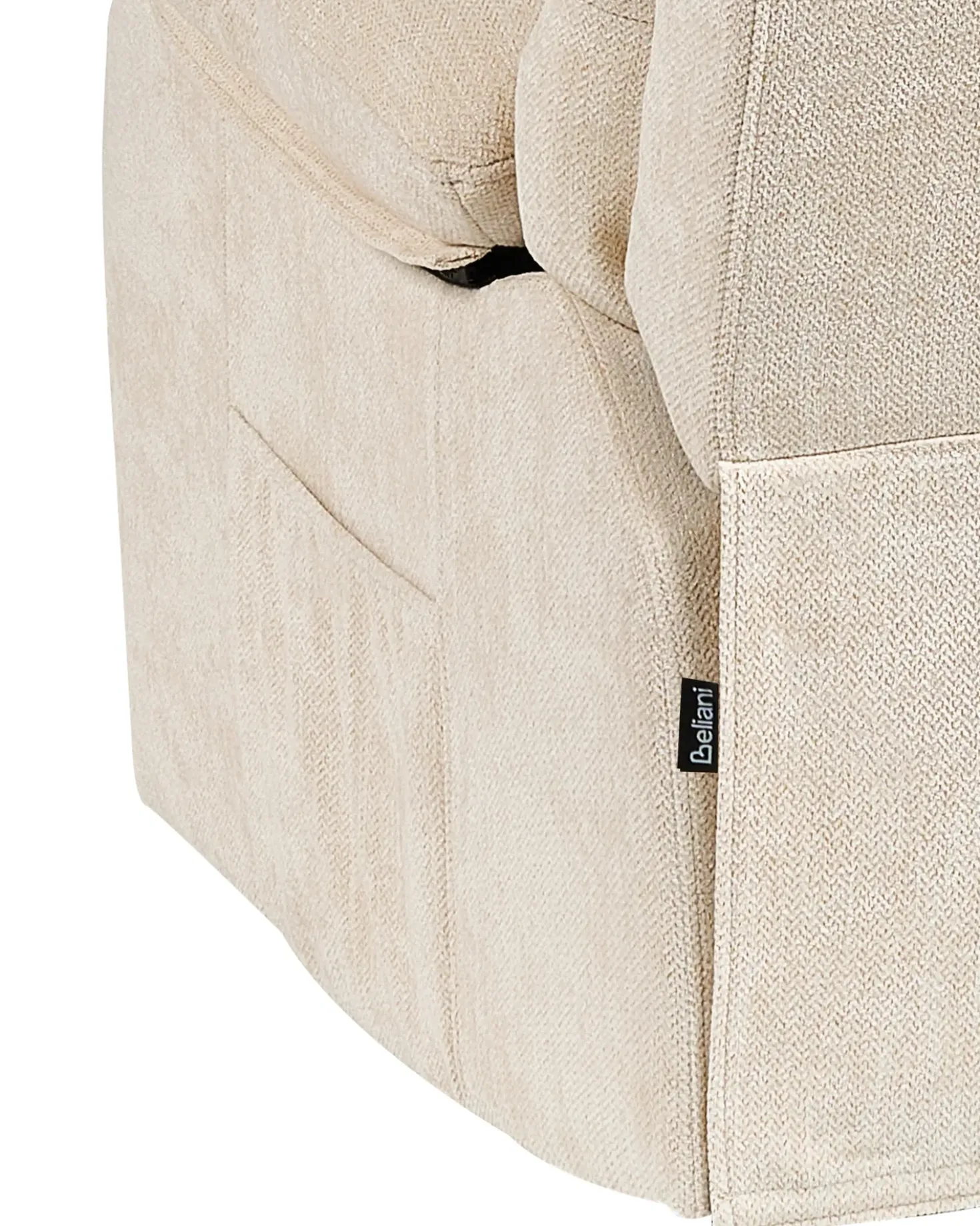 Sedia reclinabile elettrica ARES Poggiapiedi a scomparsa Tessuto Beige chiaro