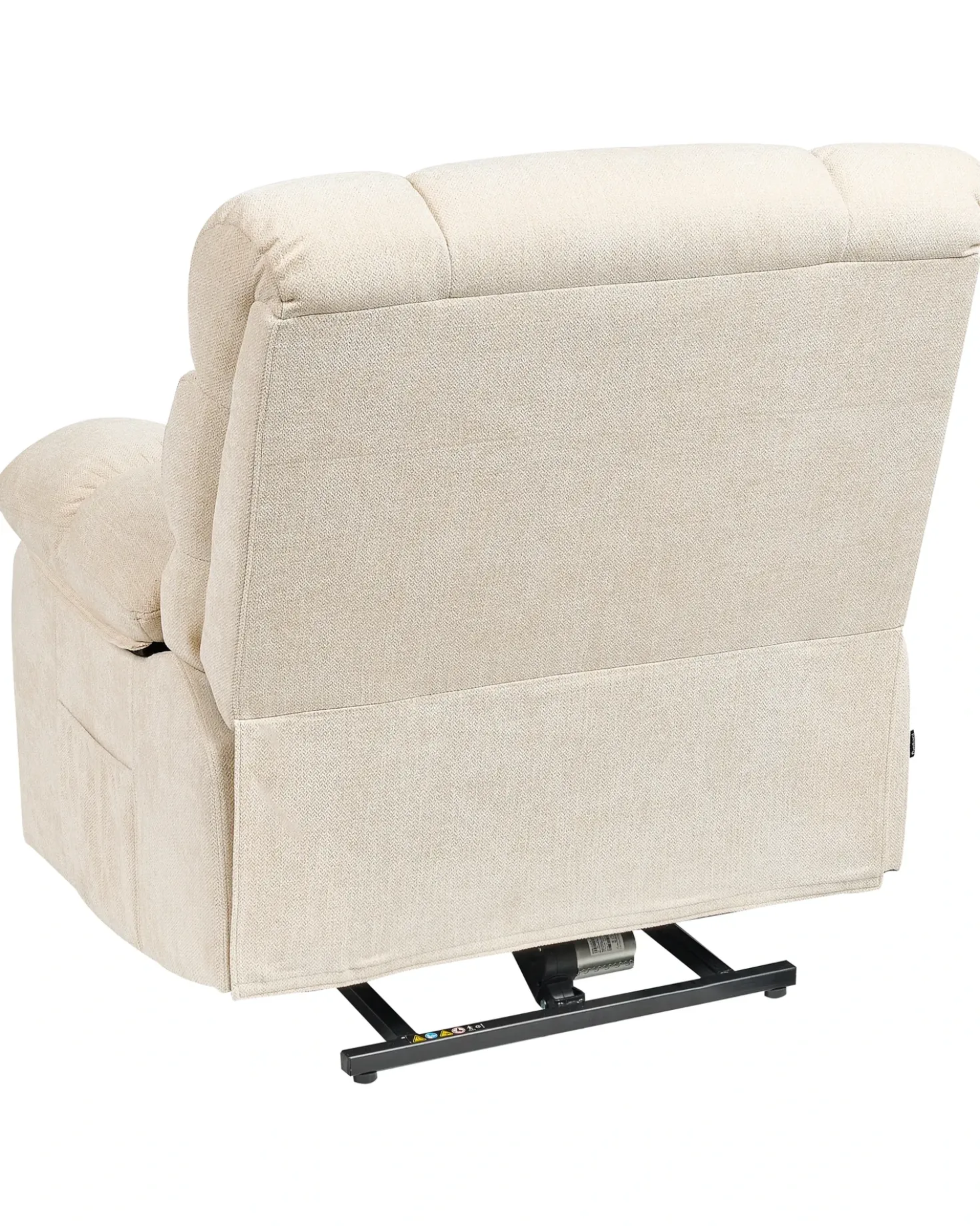 Sedia reclinabile elettrica ARES Poggiapiedi a scomparsa Tessuto Beige chiaro