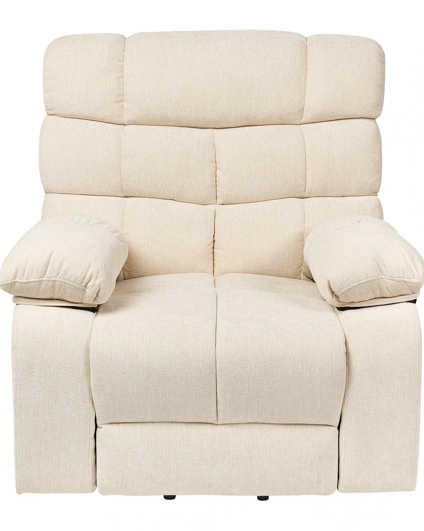 Sedia reclinabile elettrica ARES Poggiapiedi a scomparsa Tessuto Beige chiaro