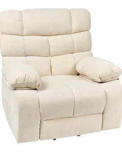 Sedia reclinabile elettrica ARES Poggiapiedi a scomparsa Tessuto Beige chiaro