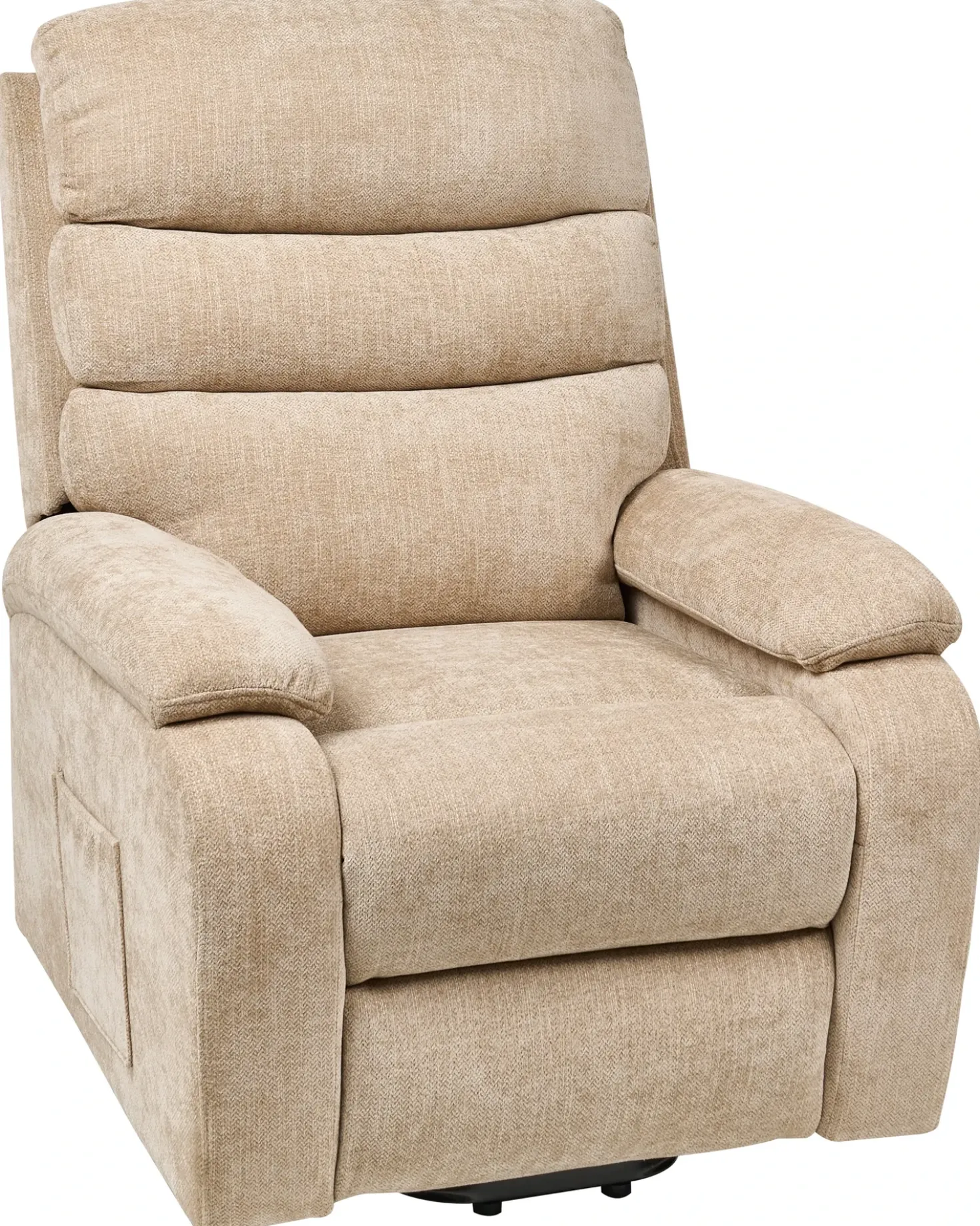 Sedia reclinabile elettrica RISE Poggiapiedi a scomparsa Tessuto Beige