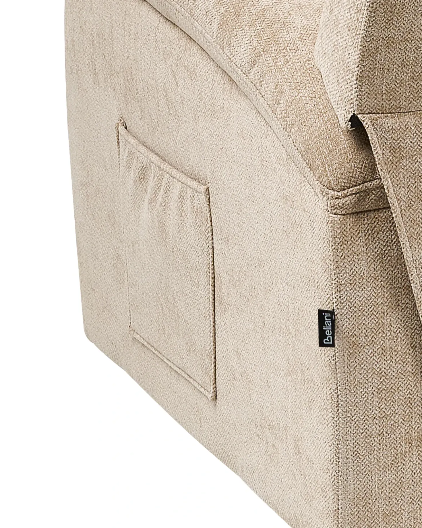 Sedia reclinabile elettrica RISE Poggiapiedi a scomparsa Tessuto Beige