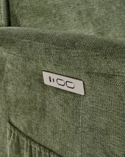 Sedia reclinabile elettrica ELEGY Poggiapiedi a scomparsa Tessuto Verde