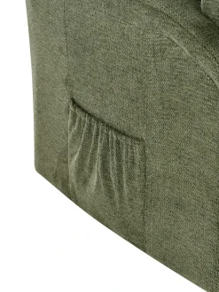 Sedia reclinabile elettrica ELEGY Poggiapiedi a scomparsa Tessuto Verde