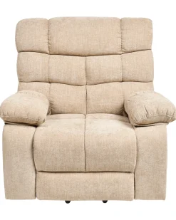 Sedia reclinabile elettrica ARES Poggiapiedi a scomparsa Tessuto Beige