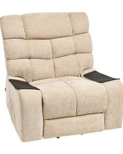 Sedia reclinabile elettrica ARES Poggiapiedi a scomparsa Tessuto Beige