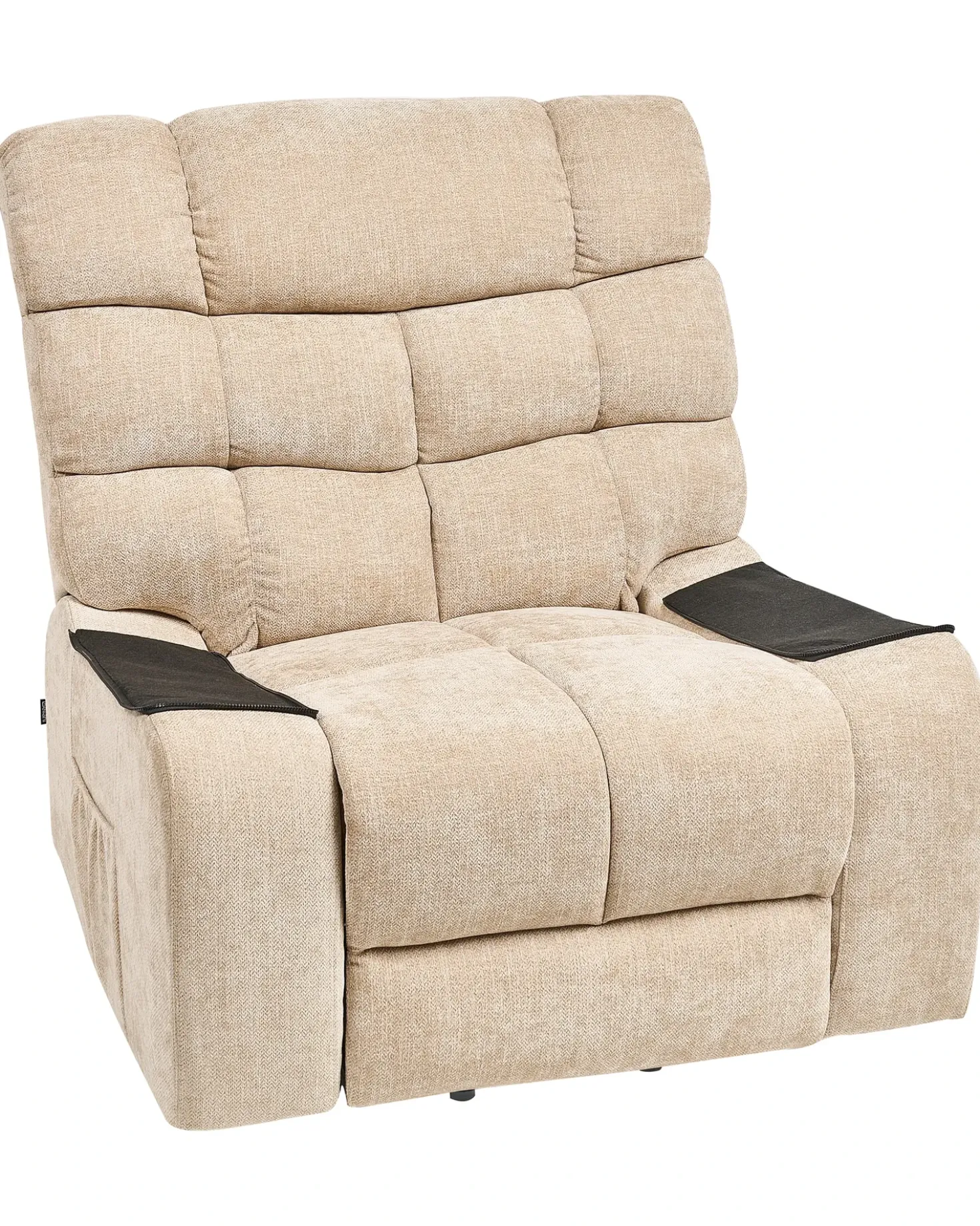 Sedia reclinabile elettrica ARES Poggiapiedi a scomparsa Tessuto Beige