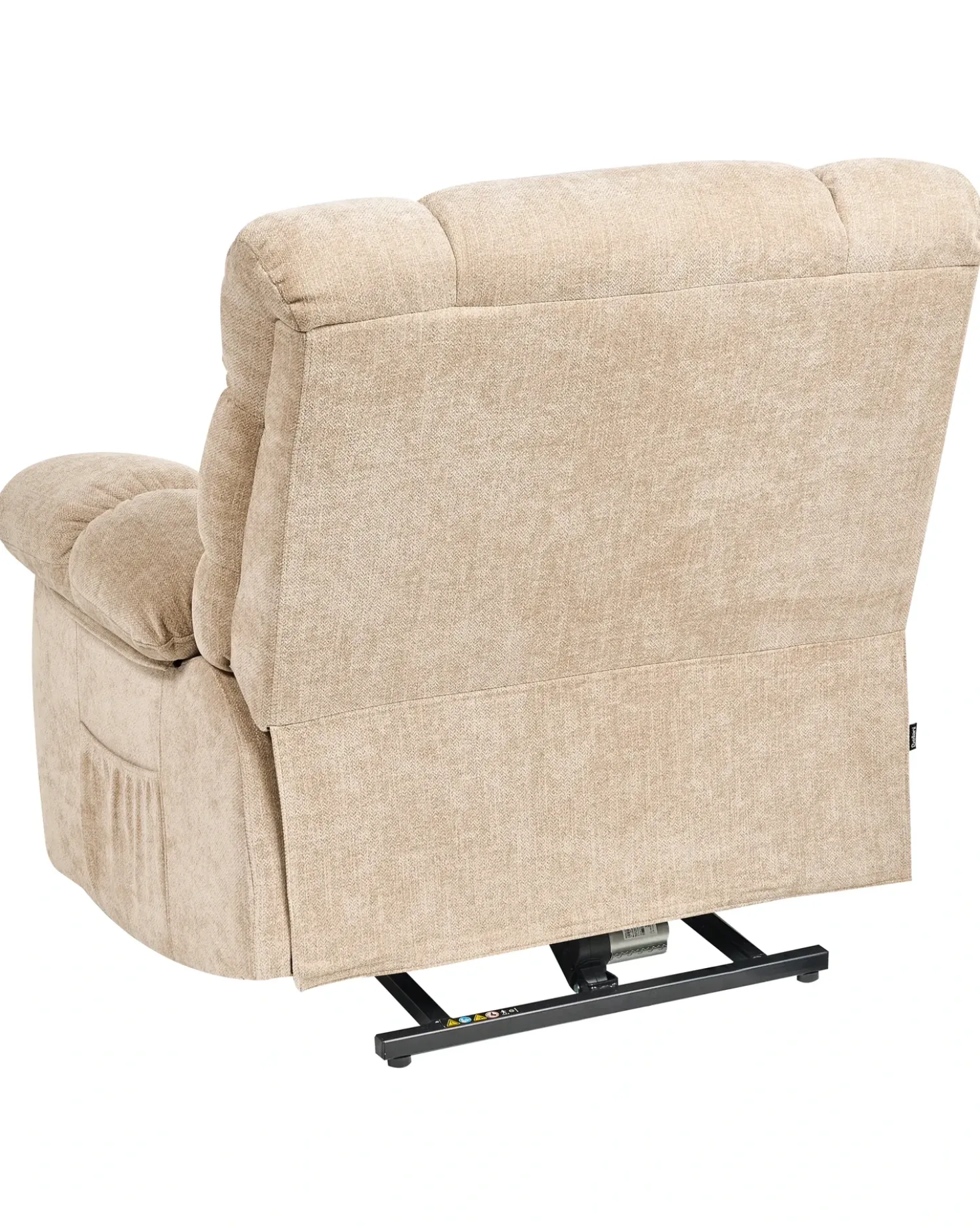 Sedia reclinabile elettrica ARES Poggiapiedi a scomparsa Tessuto Beige