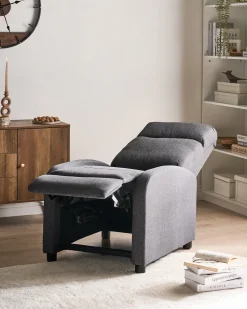Sedia reclinabile EMINENCE Lino sintetico Grigio scuro