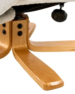 Sedia reclinabile EPSE con poggiapiedi Bouclé Bianco sporco