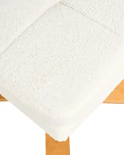 Sedia reclinabile EPSE con poggiapiedi Bouclé Bianco sporco