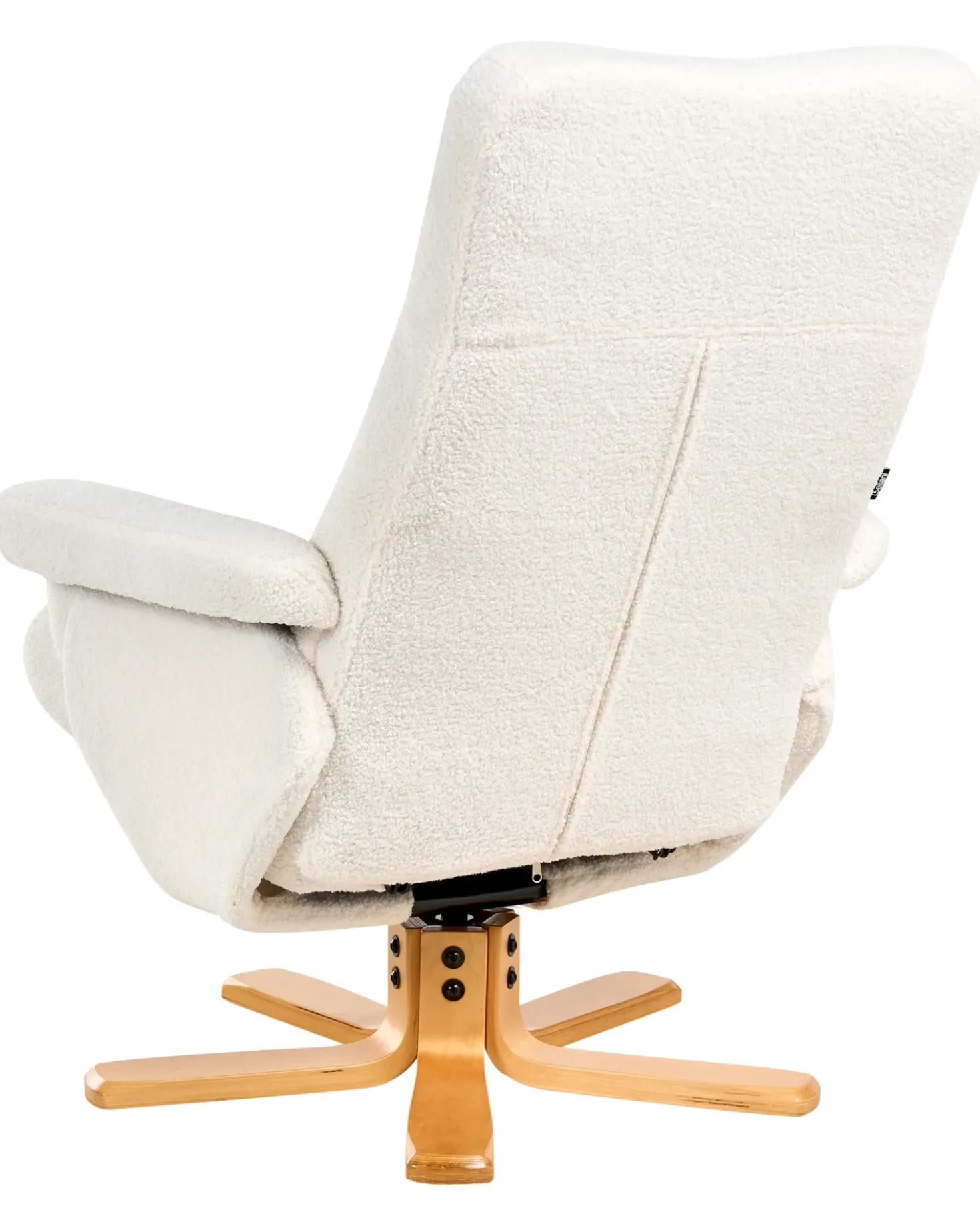 Sedia reclinabile EPSE con poggiapiedi Bouclé Bianco sporco