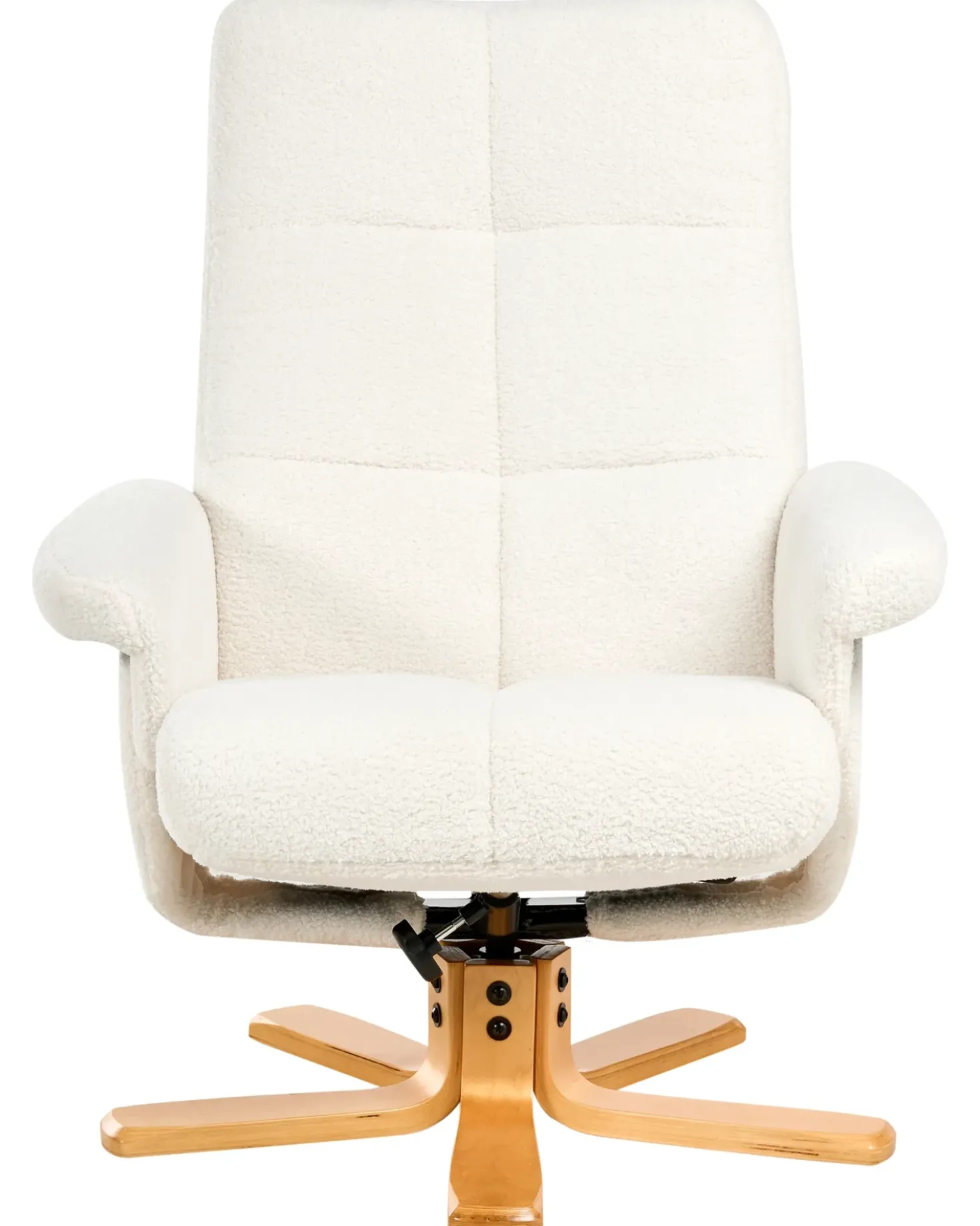 Sedia reclinabile EPSE con poggiapiedi Bouclé Bianco sporco