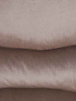 Sedia reclinabile ESLOV Poggiapiedi a scomparsa Velluto Tortora Beige