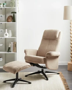 Sedia reclinabile GERAS Bouclé Beige