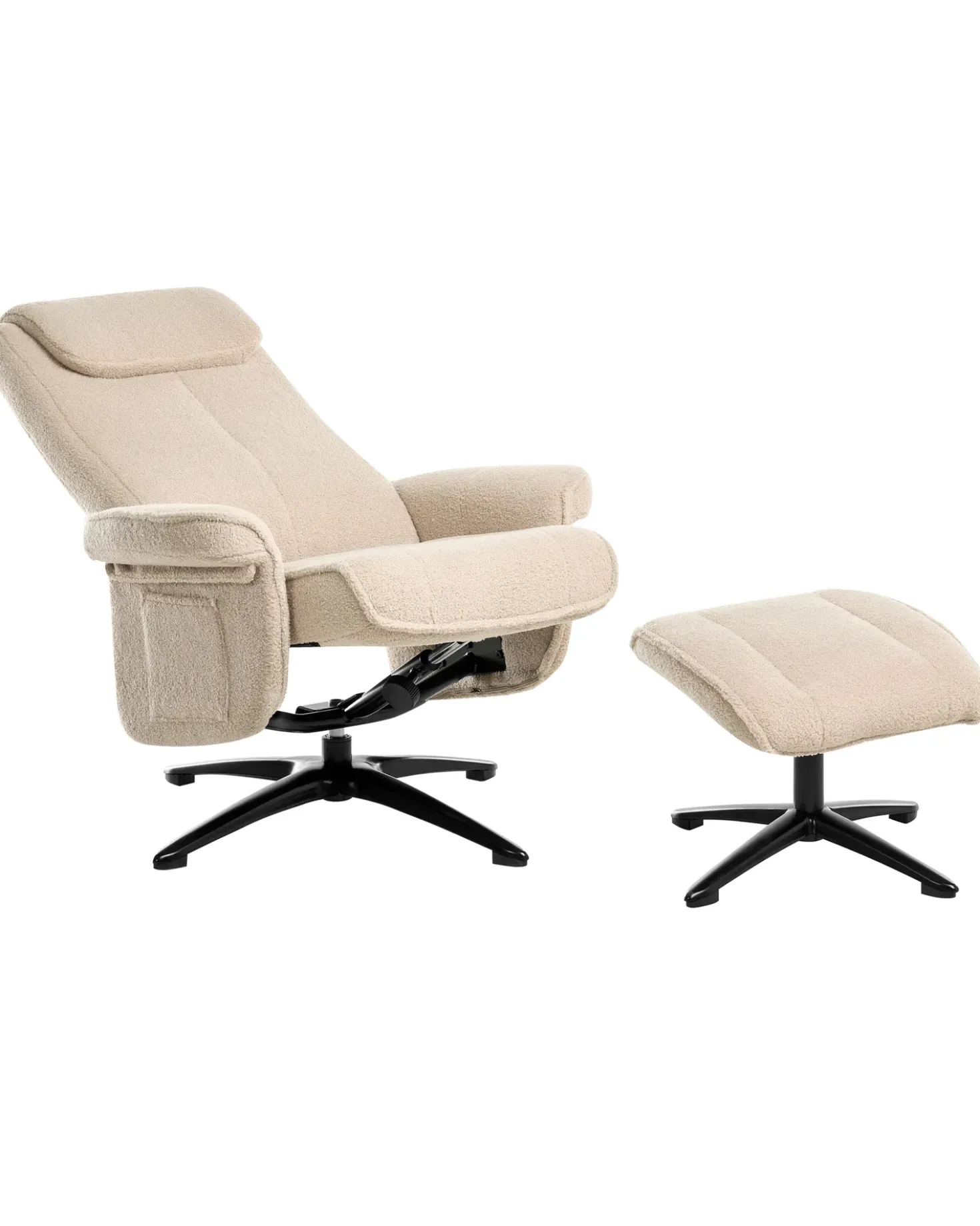 Sedia reclinabile GERAS Bouclé Beige