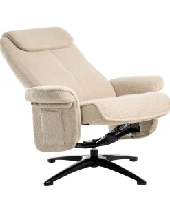 Sedia reclinabile GERAS Bouclé Beige