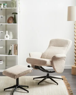 Sedia reclinabile JAPET Bouclé Beige