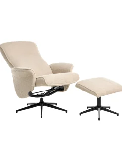 Sedia reclinabile JAPET Bouclé Beige
