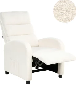 Sedia reclinabile OTUS Bouclé Bianco sporco