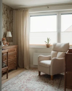 Sedia reclinabile ROYSTON Poggiapiedi a scomparsa Tessuto Beige