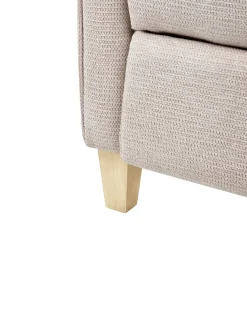 Sedia reclinabile ROYSTON Poggiapiedi a scomparsa Tessuto Beige