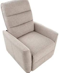 Sedia reclinabile SANDE Poggiapiedi a scomparsa Tessuto Beige