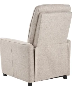 Sedia reclinabile SANDE Poggiapiedi a scomparsa Tessuto Beige